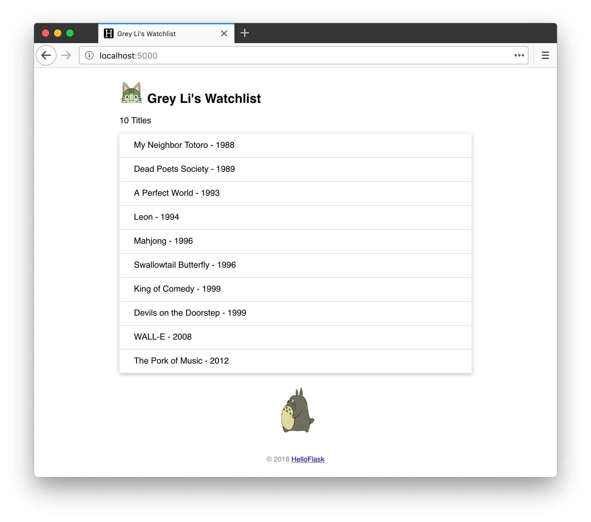 使用了静态文件的主页