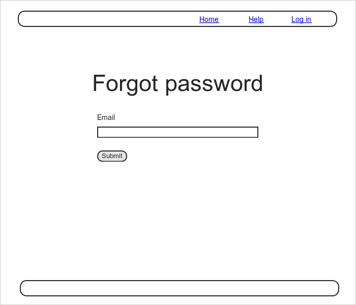 forgot password form mockup