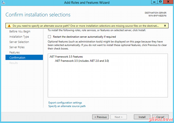 Install .NET 3.5 - step 8