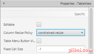 Column Resize Policy