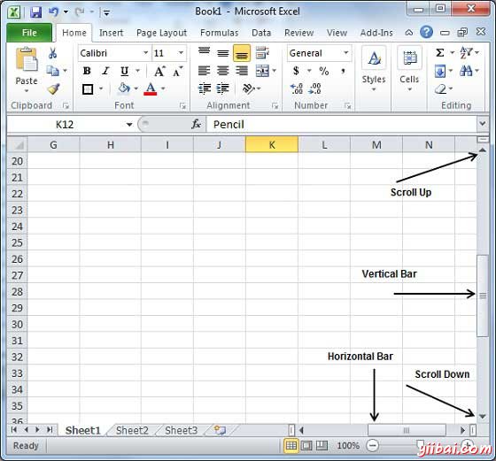 Excel Scroll Bars