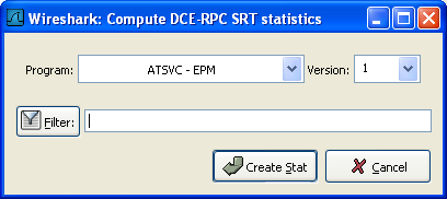 "Compute DCE-RPC statistics"窗口